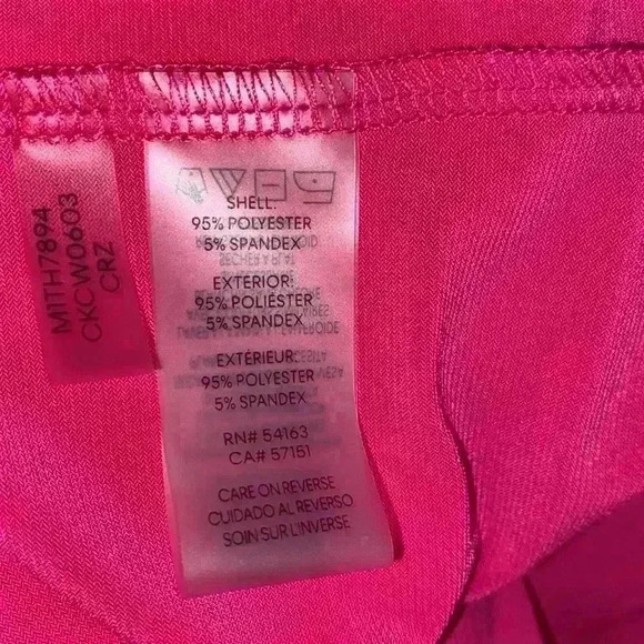 Calvin Klein Hot Pink Silky Blouse size Medium - Picture 6 of 6